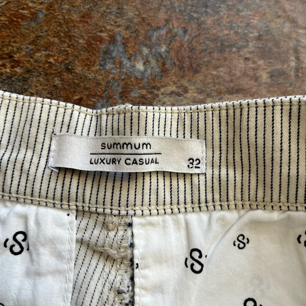 Women’s Summum pinstripe cotton cuffed coastal trousers. Size 32( XS/2 USA) - Picture 6 of 16